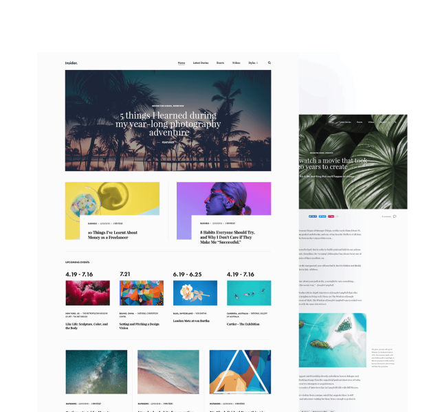 collage of web design art