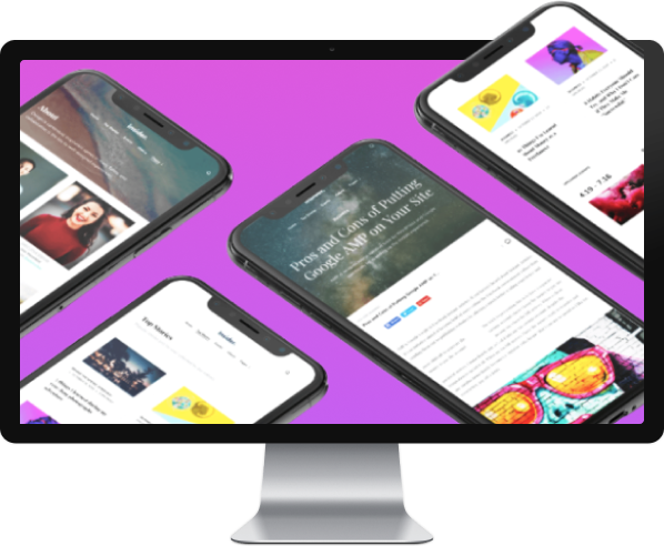 collage of web design art